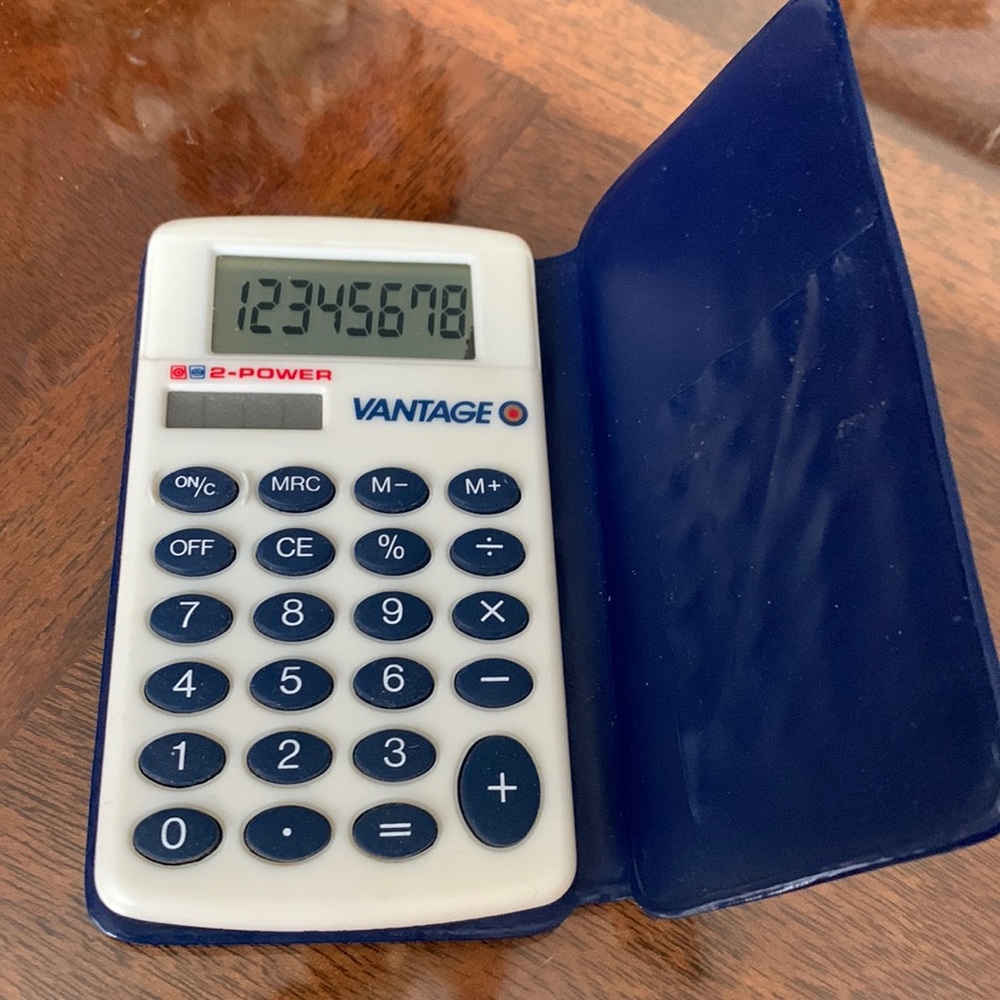 Vintage Vantage Cigarettes Pocket Hand Calculator Solar Power Cigarette Promo